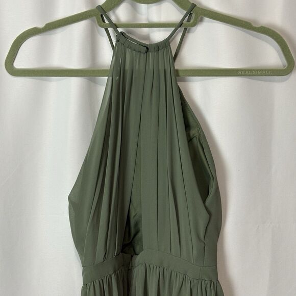 Sorella Vita Women’s 9048 Bridesmaid Dress Formal Gown Halter Sage Green Size 2 - Picture 5 of 9